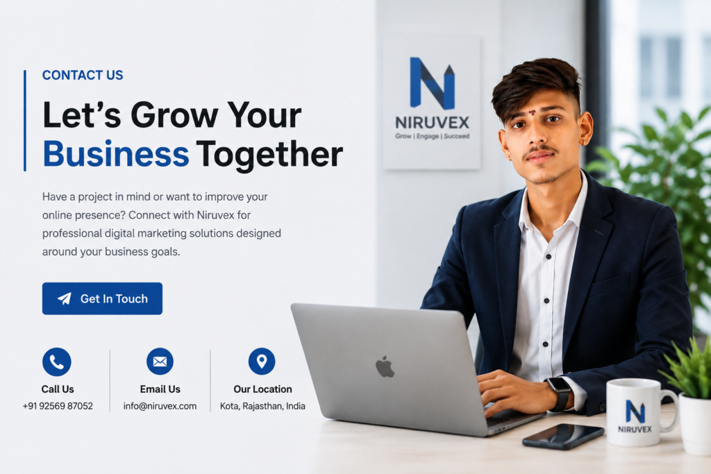 Niruvex digital marketing agency in Kota contact us